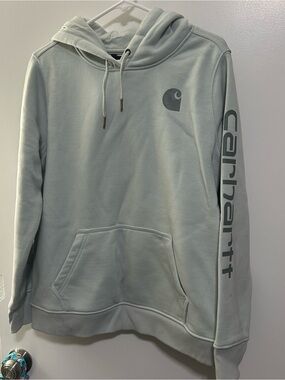 Carhartt Sage Green Logo Pullover Hoodie